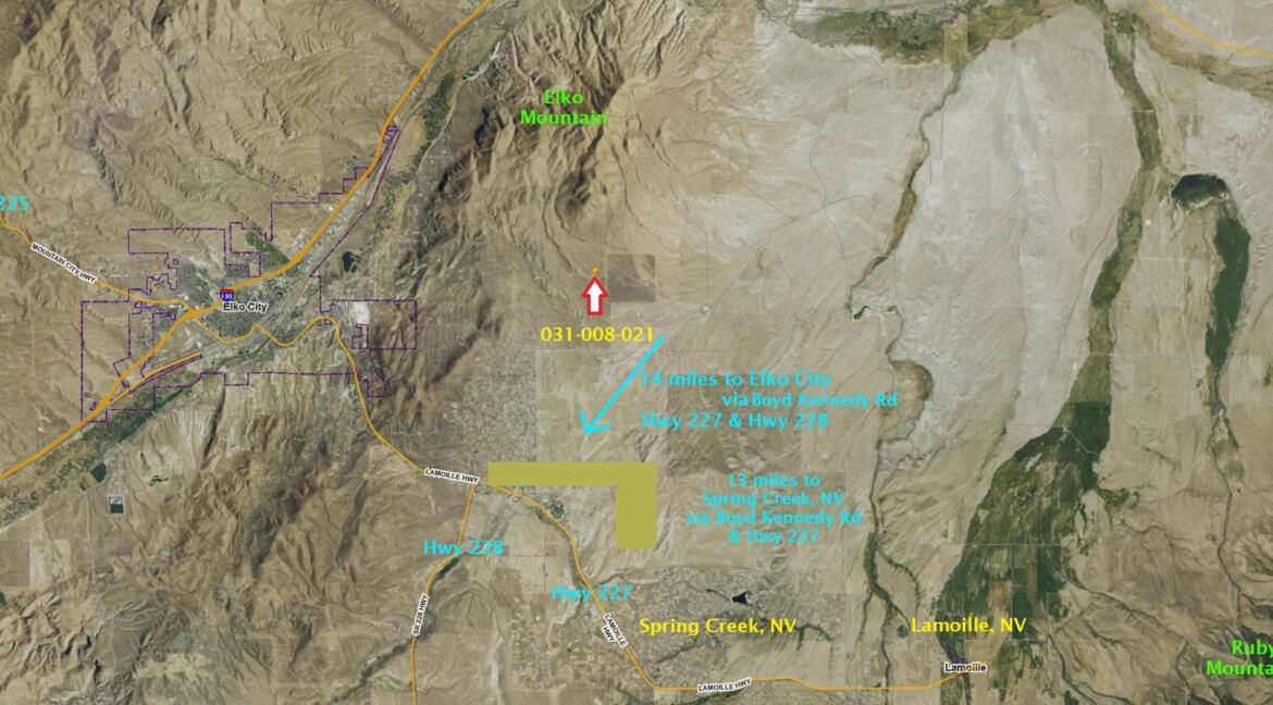 Elko - 031-008-021- GIS Map with Markings