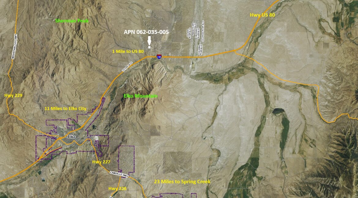 Elko - APN 062-035-005 GIS Map Overview 1
